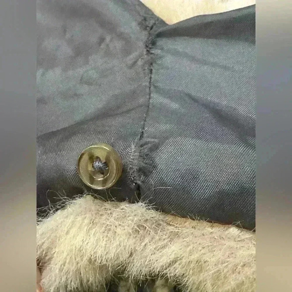 Anthropologie Marrakech Faux Fur Aviator Moto Jacket | Olive Grey | Size M - Picture 15 of 16